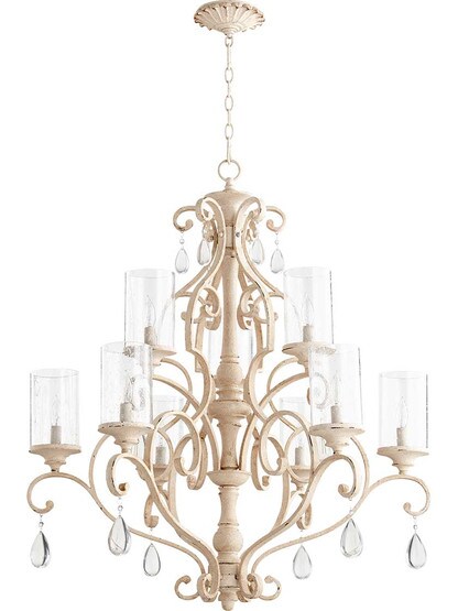 San Miguel 9-Light Chandelier in Persian White.